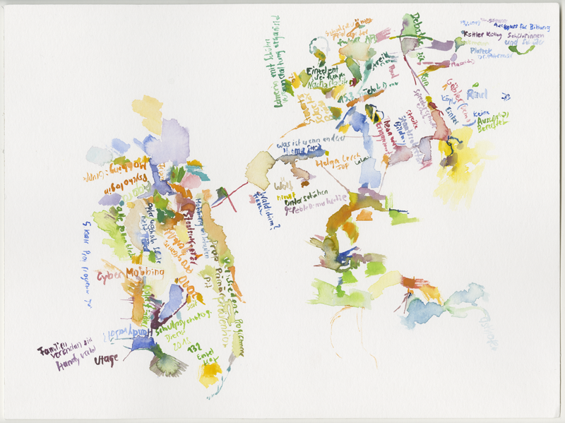 2019-02-19_ausschuss-bildung, watercolour, 30 × 40 cm (Kirsten Kötter)